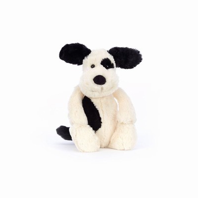 Jellycat Bashful Black & Cream Hond | YT1629087